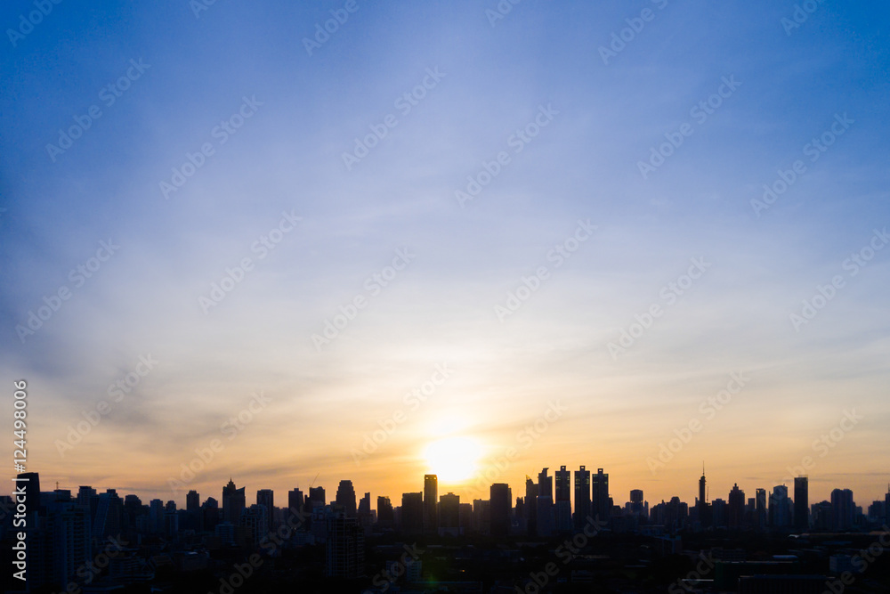 城市天际线剪影