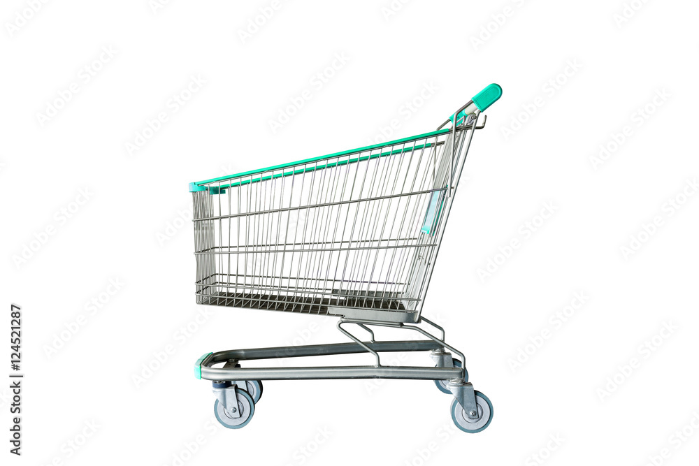 Shopping Cart Isolated On White background with clipping path.