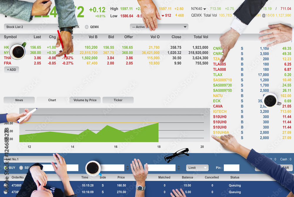 Stock Exchange Trading Forex Finance Graphic Concept