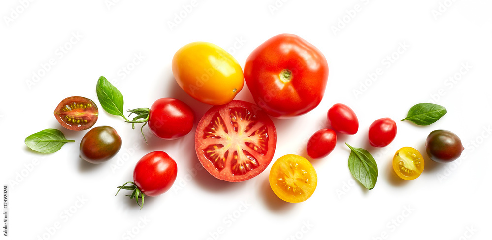 various colorful tomatoes