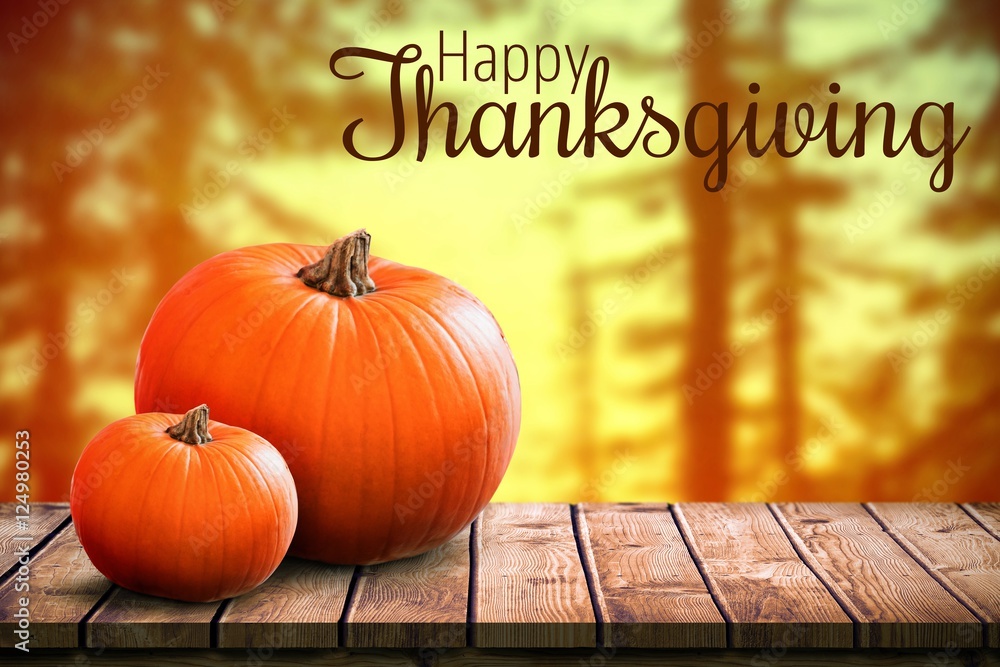 Composite image of thanksgiving greeting text