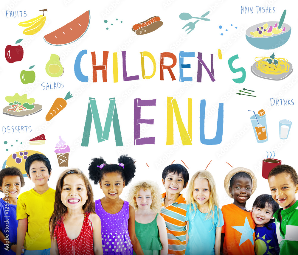 Kids Menu Food Recipes Cuisine Concept