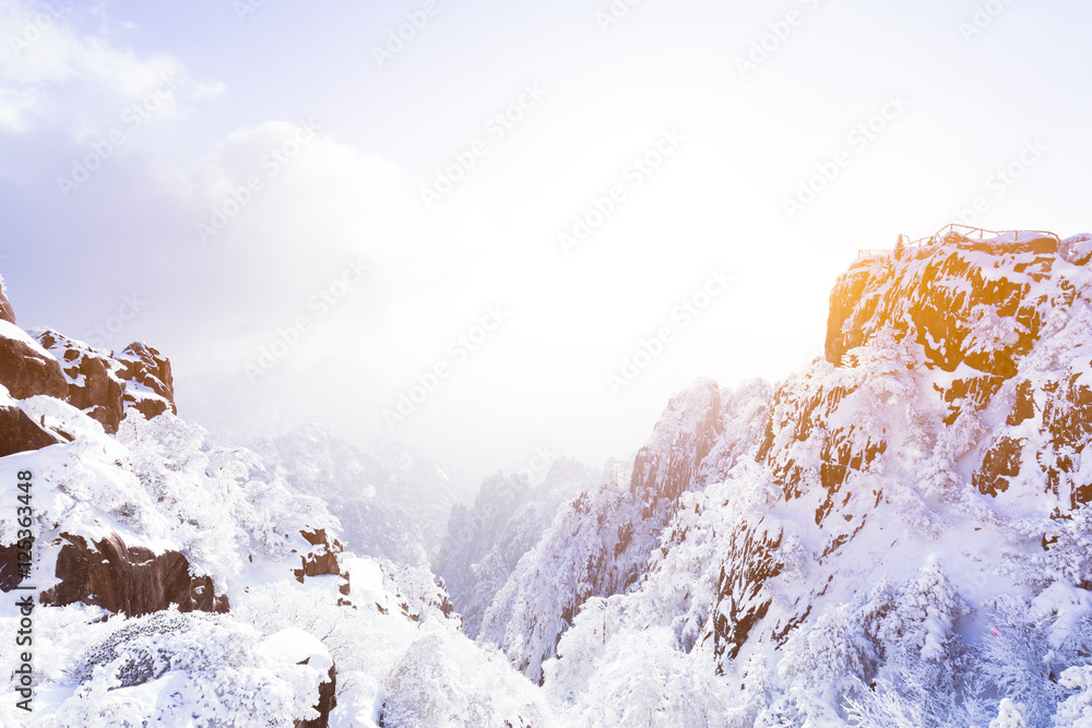 黄山雪景