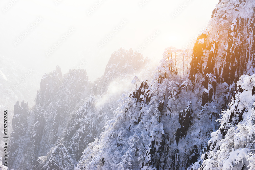 黄山雪景