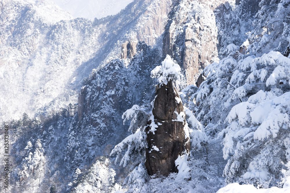 黄山雪景