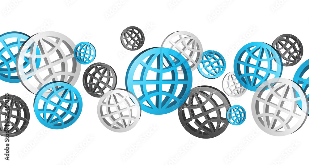 Blue grey and black digital web icons ‘3D rendering’