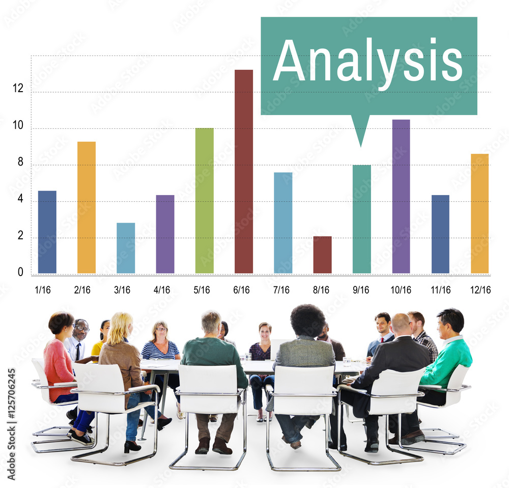 分析分析图表增长统计概念