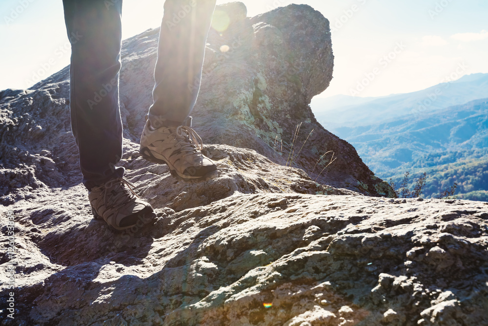 Man at the edge of a cliff