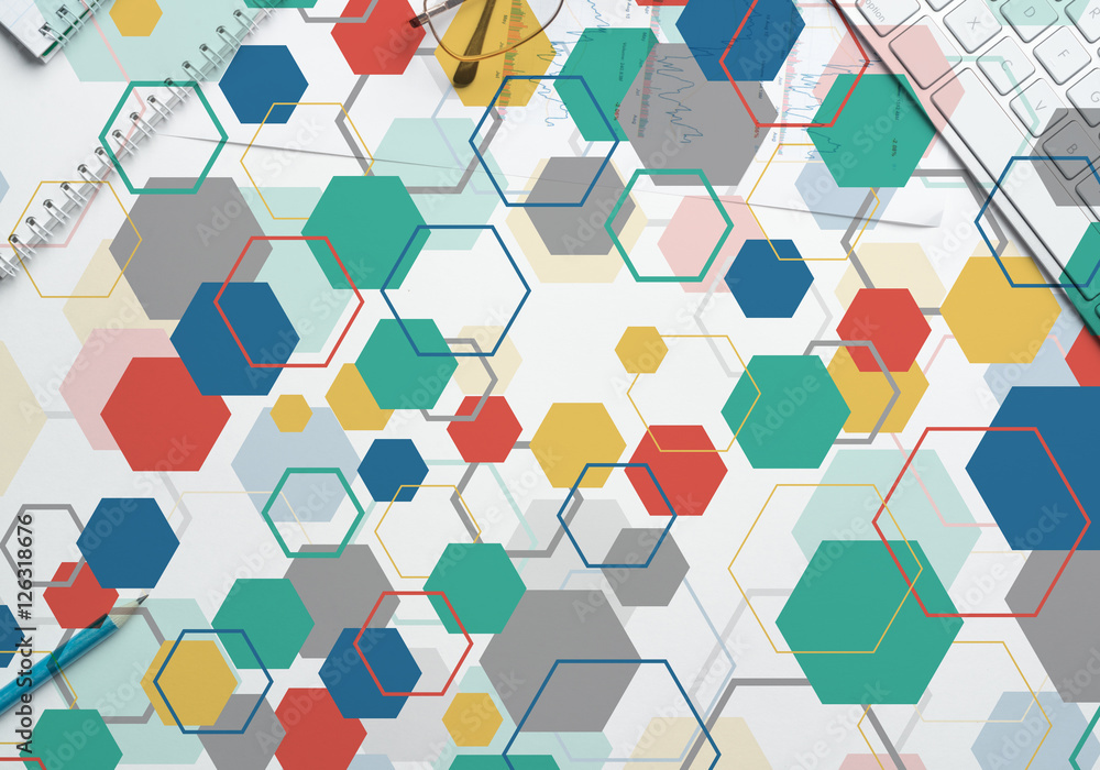 Colorful geometric backdrop