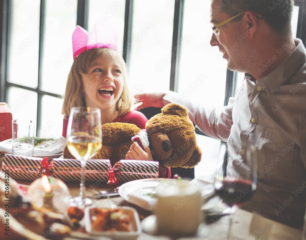 Christmas Family Dinner Table Concept