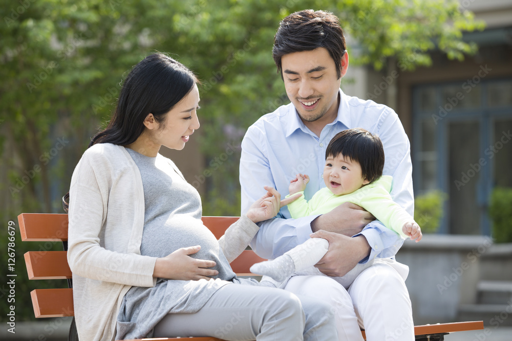 Happy young family