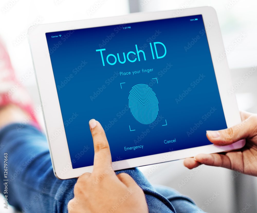 Touch ID Access Cyber Digital Security Graphic Concept