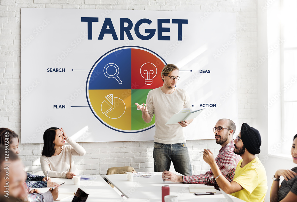 Business Startup Entrepreneur Strategy Target Concept