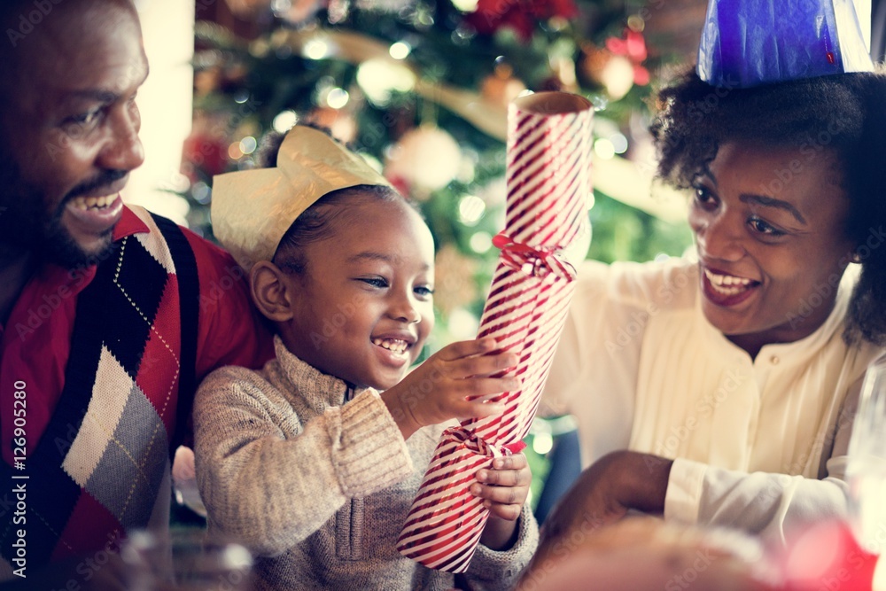 Family Together Christmas Celebration Concept