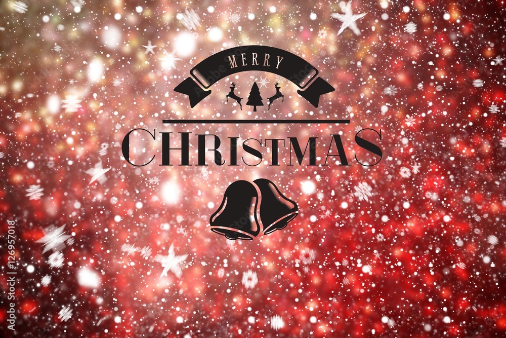 Christmas Message on Blurry Background Design