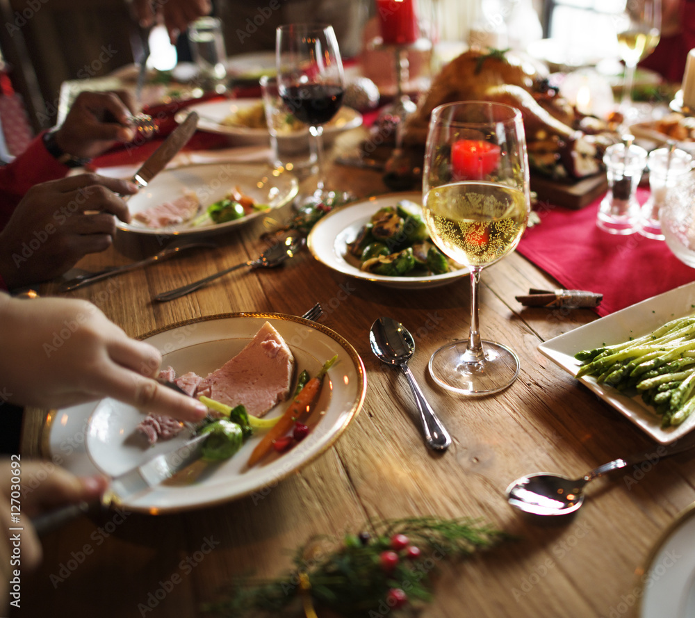 Family Together Christmas Celebration Concept