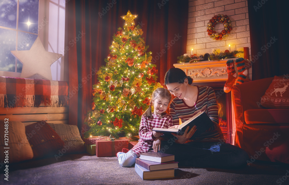 mom reading a book