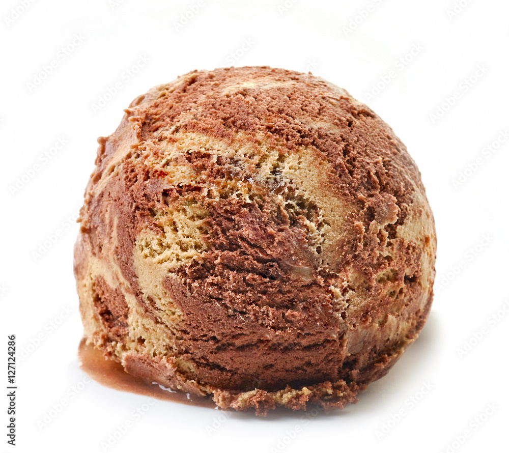 chocolate and peanut ice cream ball