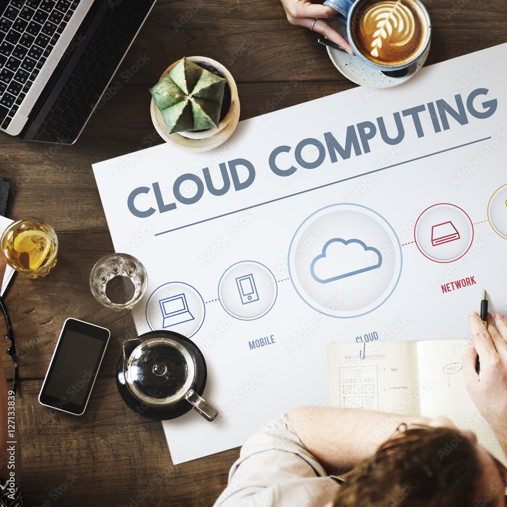 Cloud Computing Data Digital Storage Graphic Concept