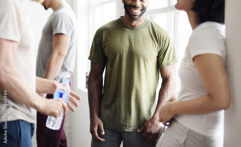 Diversity People Exercise Class Relax Concept