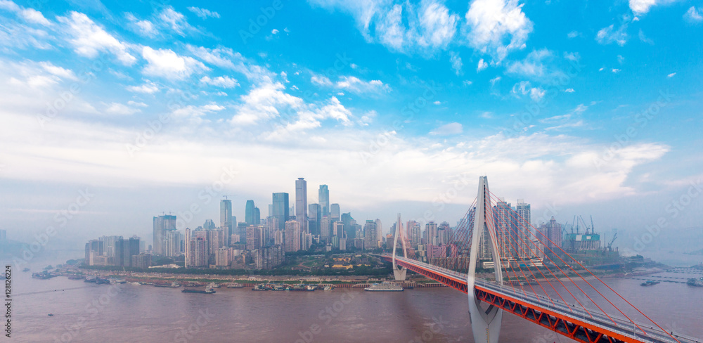 modern office buildings in chongqing new city