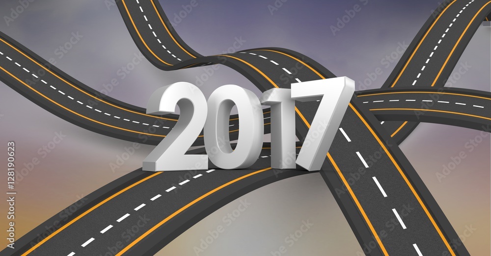 2017年对比重叠道路的合成图像3D