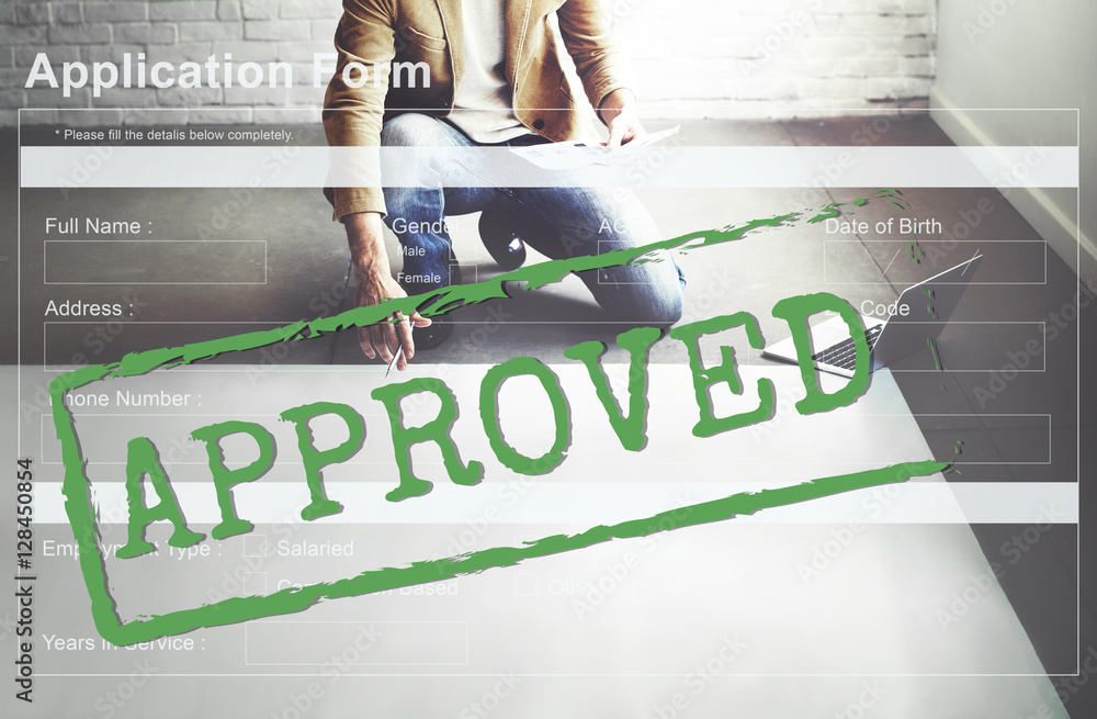 Approved Accepted Application Form Mark Concept