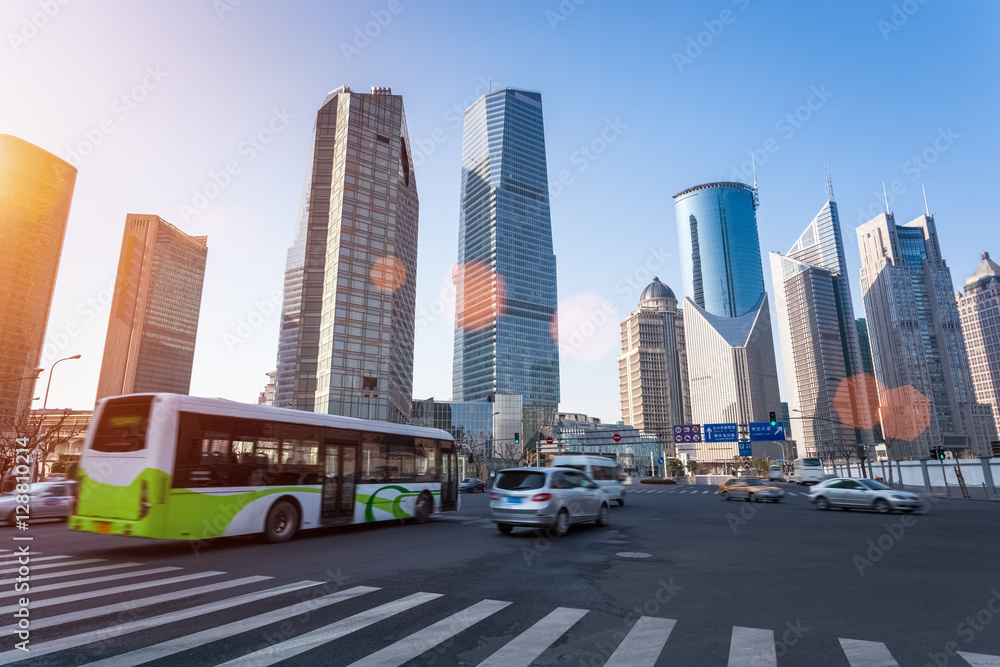 上海黄昏街景