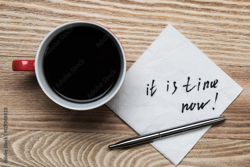 Romantic message written on napkin