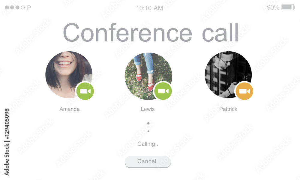 Conference Call Network Communication Concept