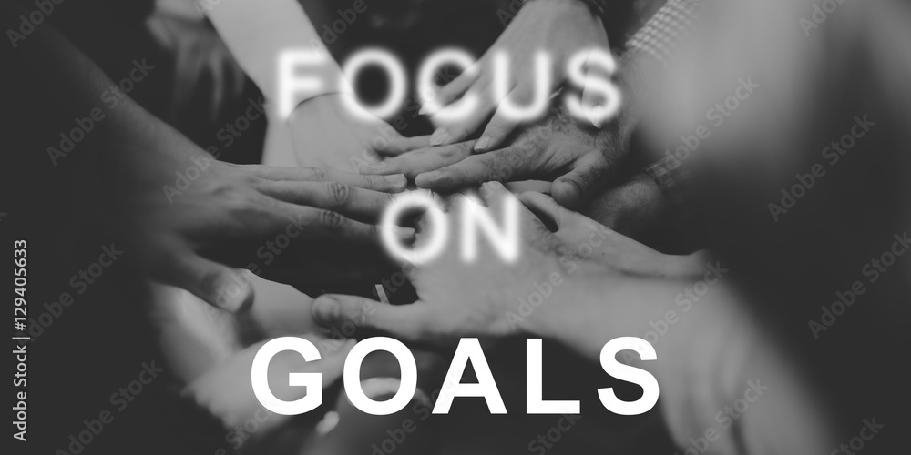 Focus On Goals Text Graphics Concept