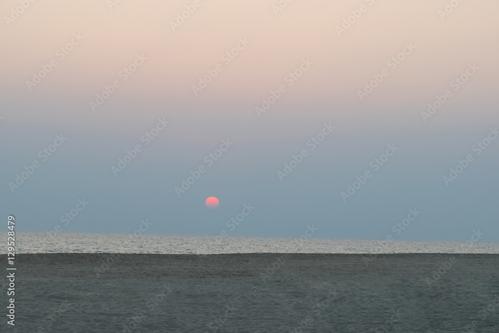 海边的日落