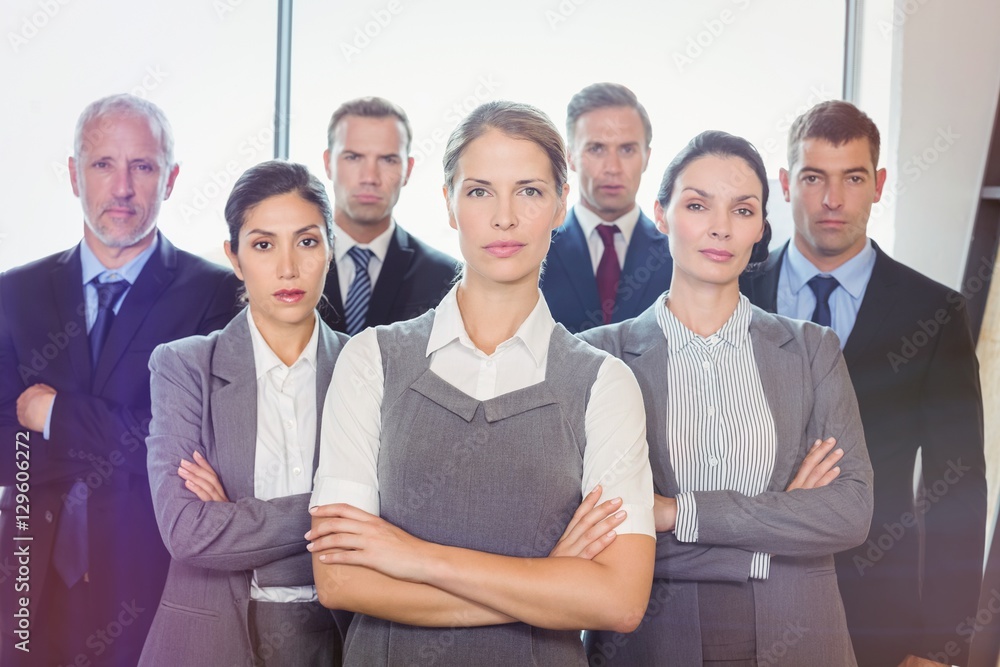 Team of businesspeople posing together