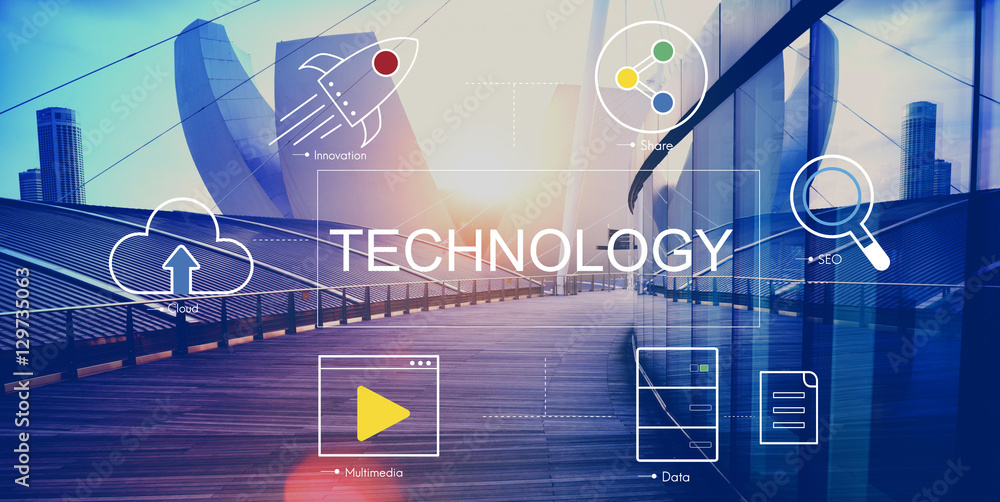 Technology Connecting Cloud Network Concept