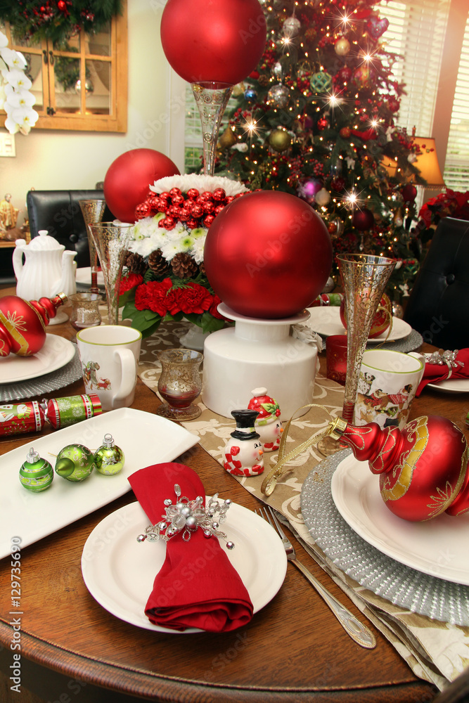 Christmas table setting