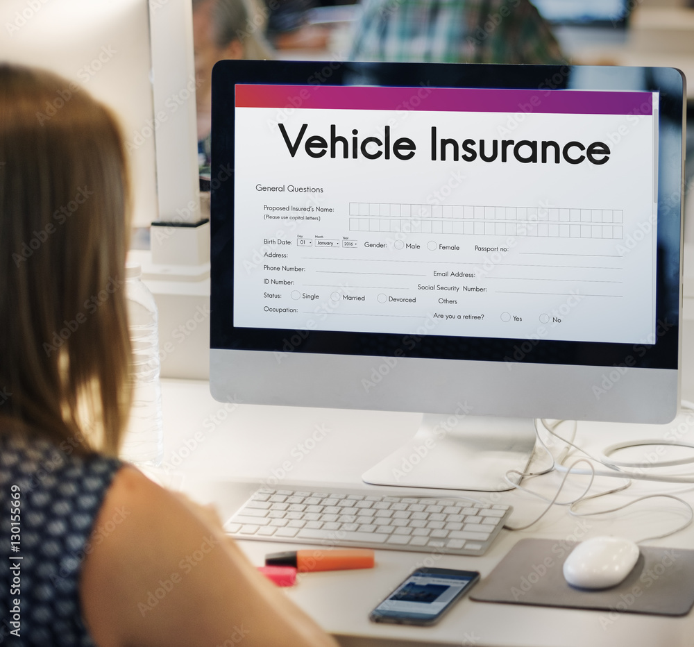 Vehicle Insurance Claim Form Concept