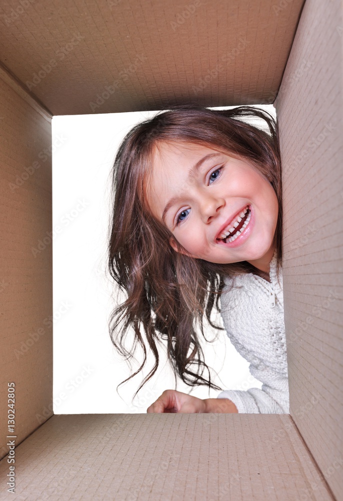 Child view from inside of the box.