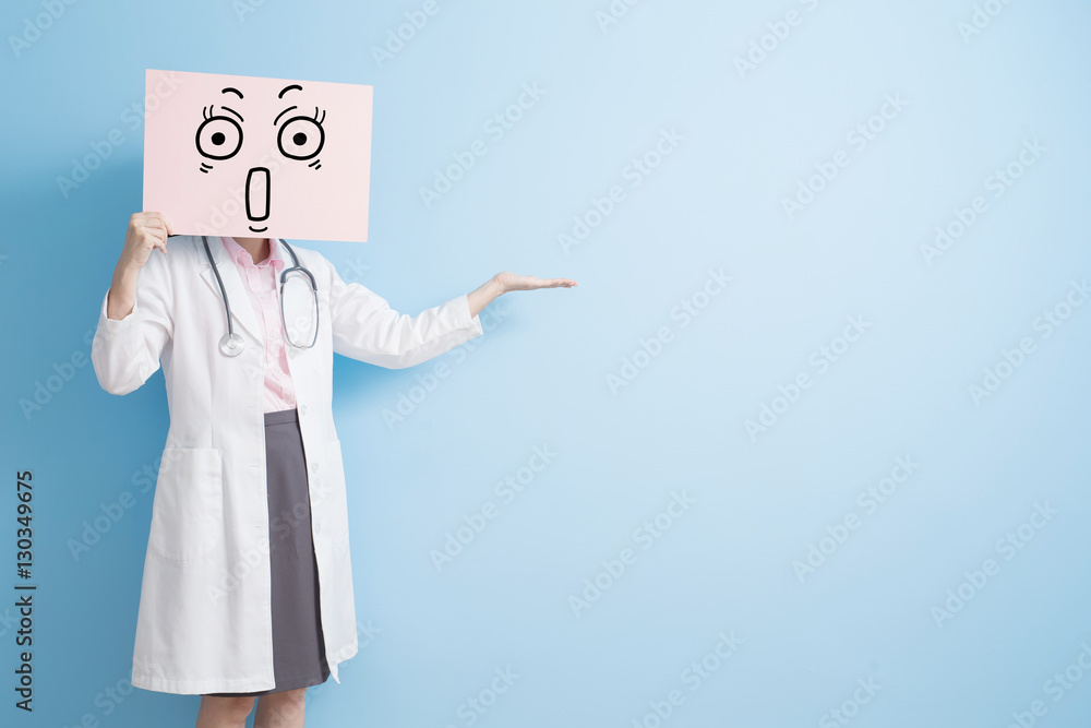 woman doctor take surprise billboard