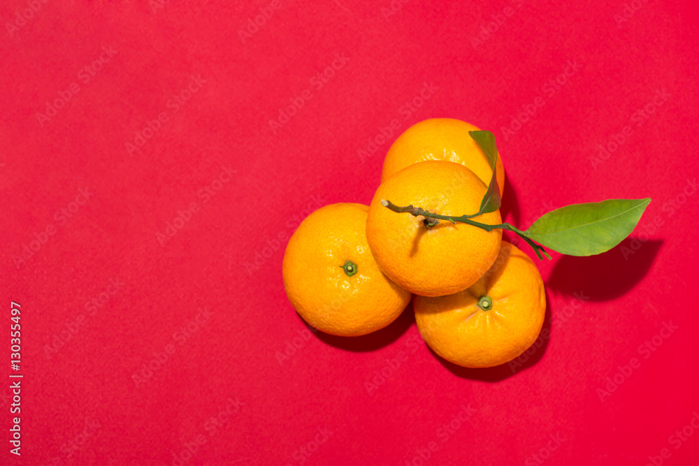 Orange for Lunar Chinese new year. Tet Holiday Concept.