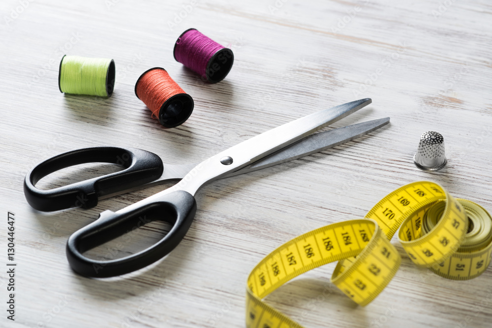 Sewing kit on table