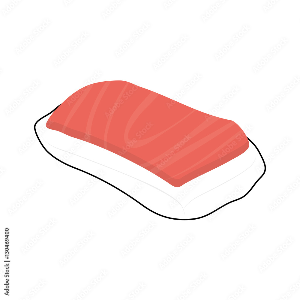 Sushi japan gastronomy icon vector illustration graphic design