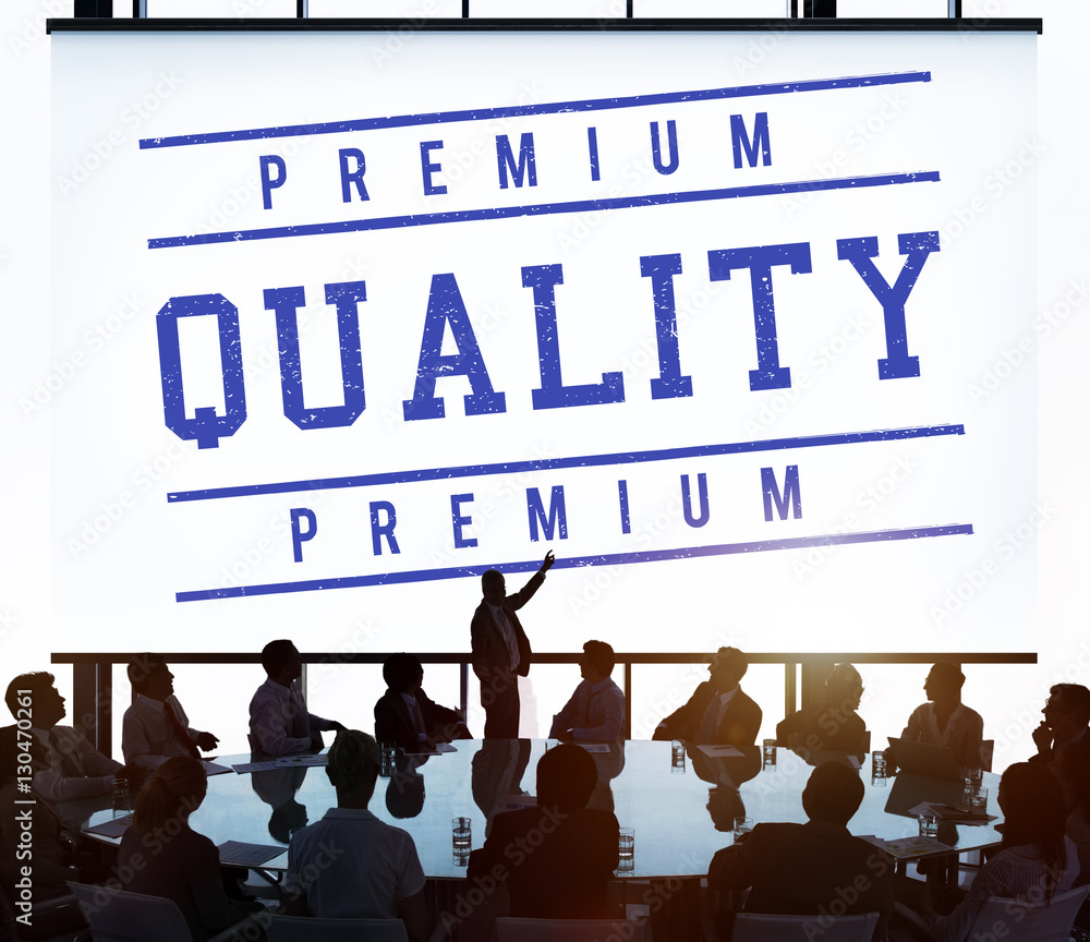 Premium Quality Standard Value Worth Graphic Concept