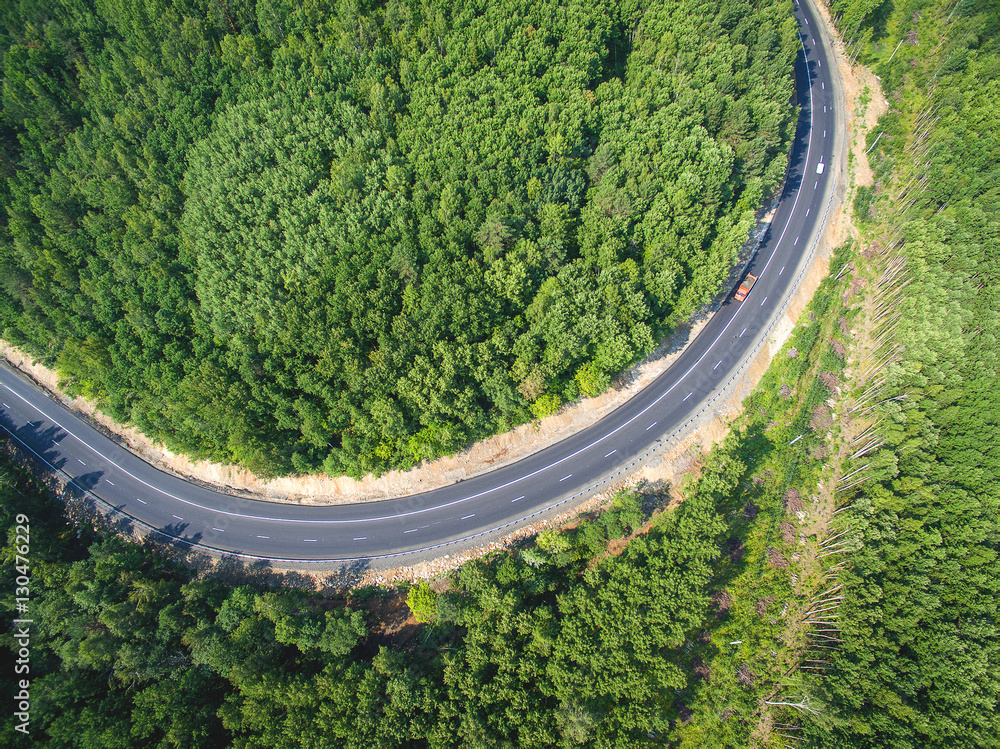 Road view from above