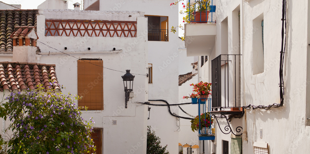 White spanish village in Andalusia in  the mountains - Genalguacil. 