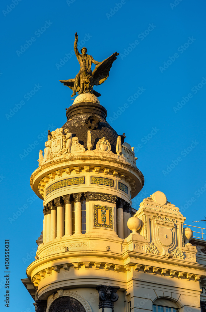 Edificio de la Union y el Fenix, a historic building in Cordoba, Spain. Built in 1927