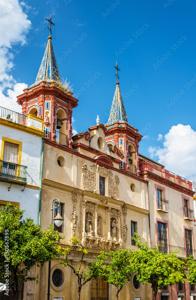 Buildings in the city centre of Seville, Spain