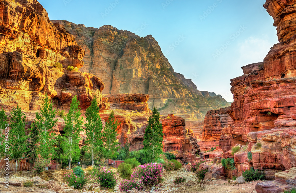 Wadi Jeihoon, the path to the Monastery El Deir in Petra