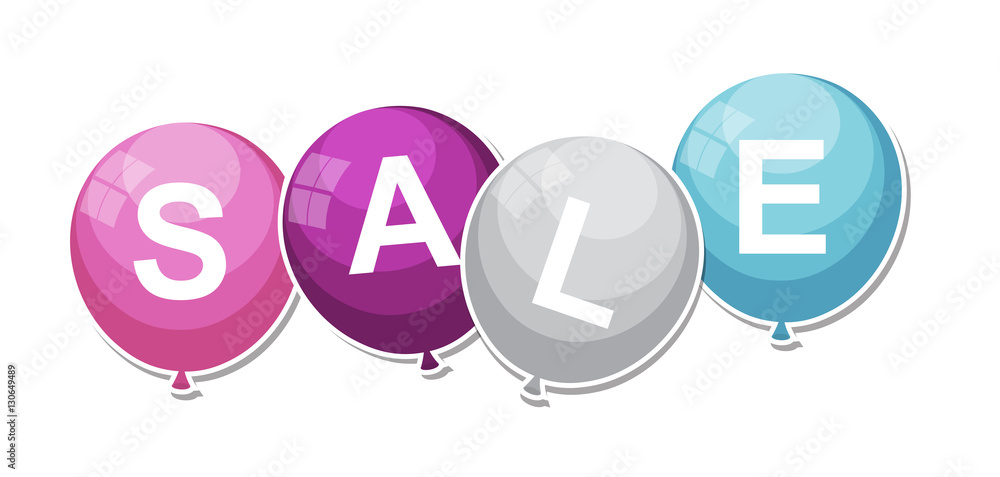 Sale Balloon Concept of Discount. Vector Illustration