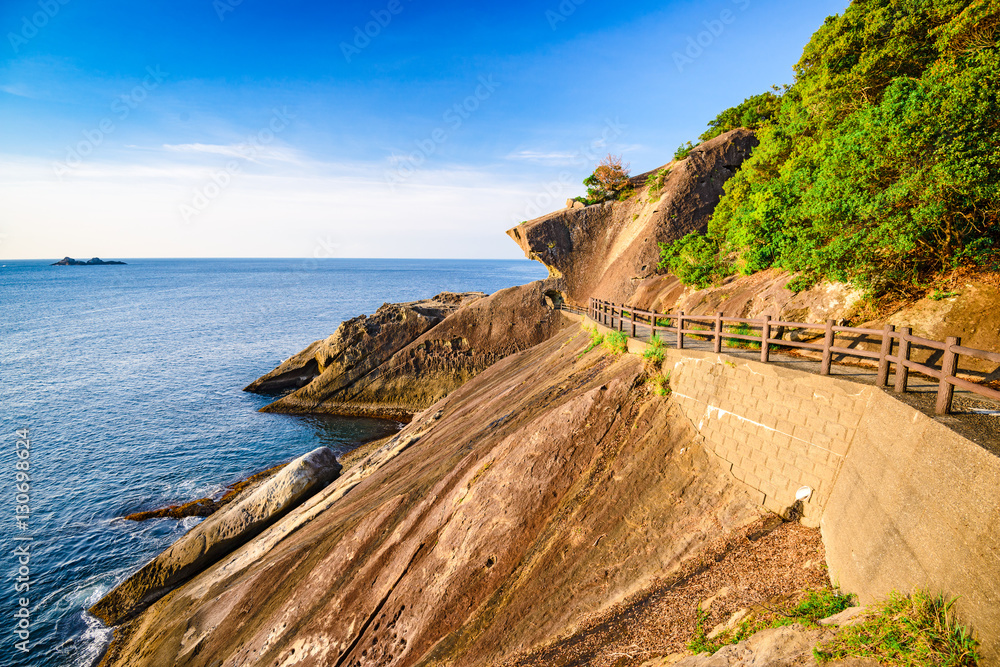 日本Onigajo海岸线