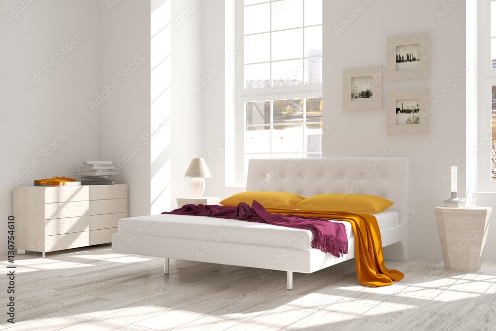 White bedroom interior